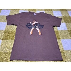 Elvis Presley The King of Rock and Roll‎ Brown T-Shirt Fruit of the Loom Large